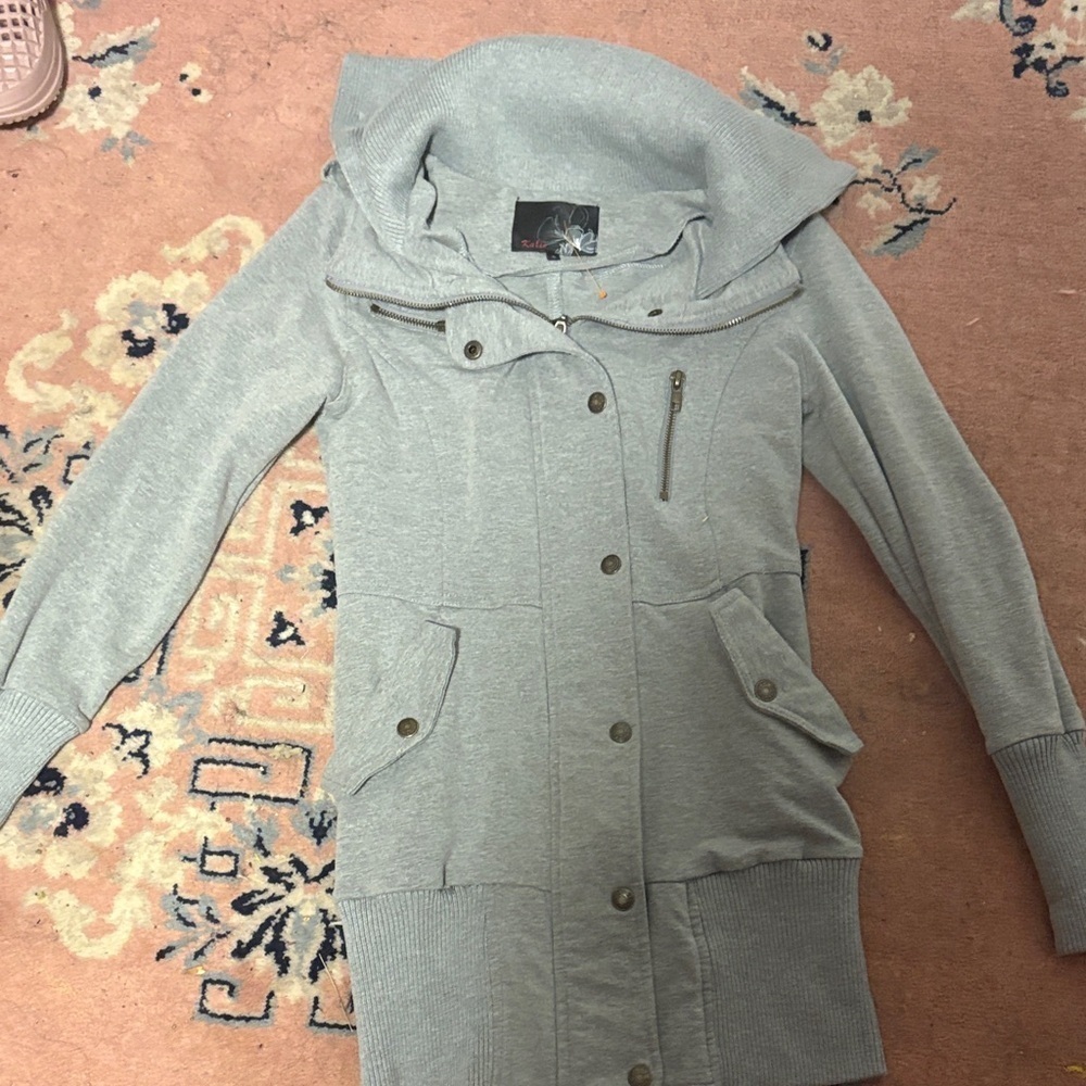 Skatie Heather Gray Utility Jacket